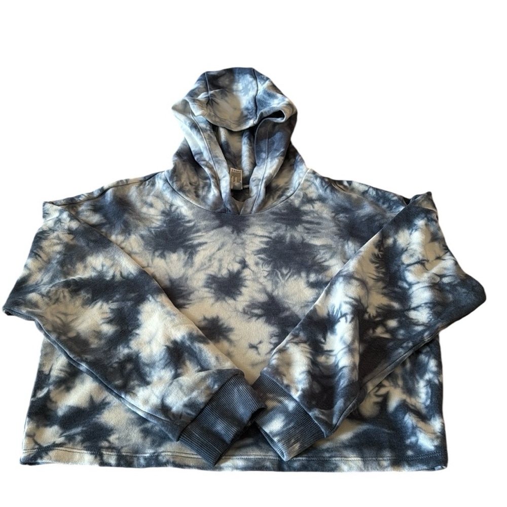 90 Degrees By Reflex Tye Dye Cropped Hoodie NWT         Size Large